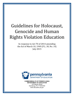 Guidelines for Holocaust, Genocide and Human Rights Violation