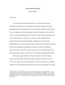 Courage and moral anger