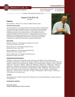 Gregory P. Luth, Ph.D., SE - Martino and Luth Structural Engineers