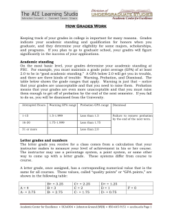 How Grades Work - Academic Center for Excellence