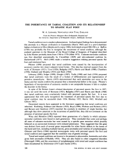 the inheritance of tarsal coalition and its relationship to spastic flat foot