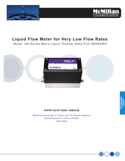 Liquid Flow Meter for Very Low Flow Rates