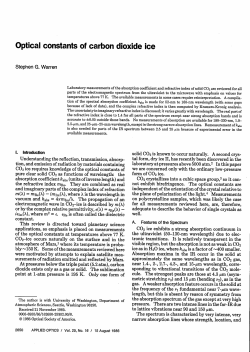 Optical constants of carbon dioxide ice