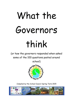 (or how the governors responded when asked some of the 100