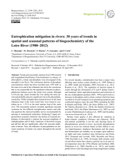 Eutrophication mitigation in rivers: 30 years of