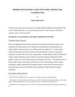 Muslim Education inIstanbul during the Tanzimat Era_Somel