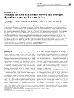 Heritable variation in maternally derived yolk androgens, thyroid