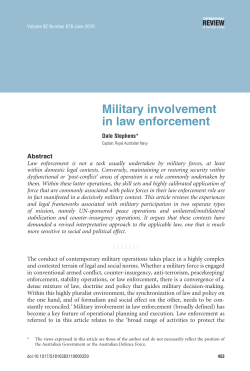 Military involvement in law enforcement