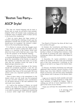 Boston Tea Party—ASCP Style!