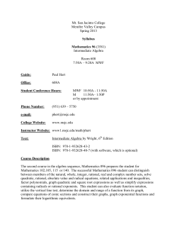Math - Mt. San Jacinto College