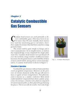 Catalytic Combustible Gas Sensors