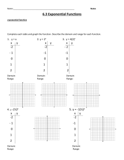 6.3 Exponential Functions