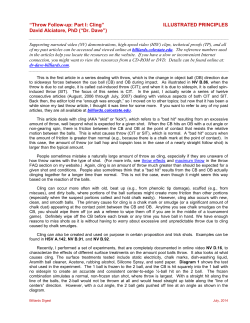 Throw Follow-up: Part I: Cling - Billiards and Pool Principles