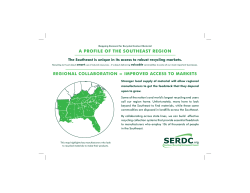 A PROFILE OF THE SOUTHEAST REGION