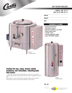 Brochure  - Wilbur Curtis