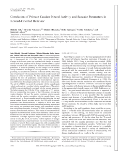 Correlation of Primate Caudate Neural Activity and Saccade