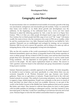 Geography and Development
