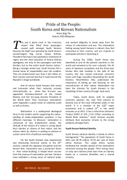 Pride of the People: South Korea and Korean Nationalism