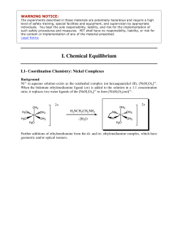 I. Chemical Equilibrium