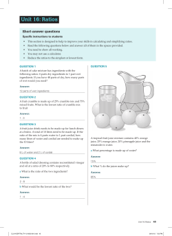 Unit 16: Ratios
