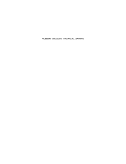robert wilson: tropical spring