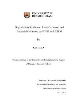 Degradation studies on plant cellulose and bacterial cellulose by FT