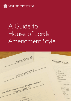 A Guide to House of Lords Amendment Style