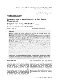 Preparation and In vitro Digestibility of Corn Starch Phosphodiester