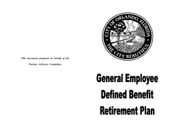Summary of General Employees` Defined Benefit (DB) Retirement