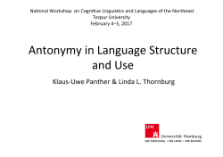 Antonymy - Tezpur University