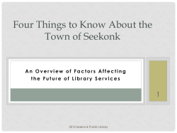 Four Things to Know About the Town of Seekonk