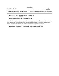 Lesson 45 &ndash; Quadrilateral and Triangle Properties