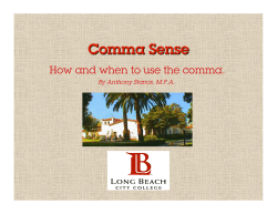 How and when to use the comma.