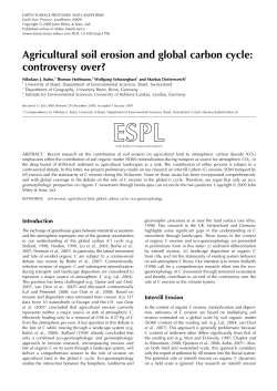 Agricultural soil erosion and global carbon cycle: controversy over?