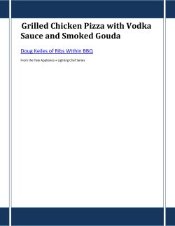 Grilled Chicken Pizza with Vodka Sauce and Smoked Gouda