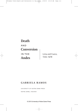 Death and Conversion in the Andes