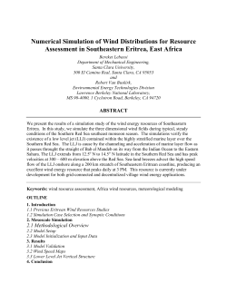 Numerical Simulation of Wind Distributions for Resource