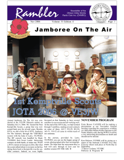 Jamboree On The Air - Ottawa Valley Mobile Radio Club Incorporated