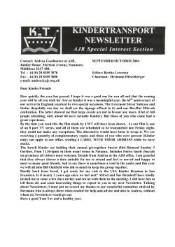 September 2004 - The Association of Jewish Refugees