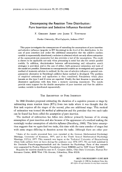 Decomposing the Reaction Time Distribution