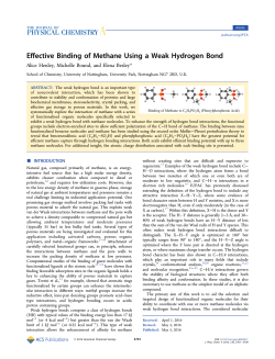 Effective Binding of Methane Using a Weak Hydrogen Bond