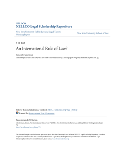 An International Rule of Law? - NELLCO Legal Scholarship