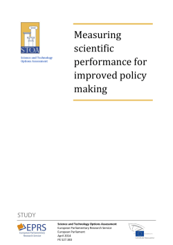 Measuring scientific performance for improved