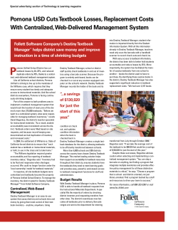 Pomona USD Cuts Textbook Losses, Replacement Costs