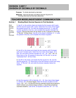 division 5.nbt.7 division of decimals by decimals