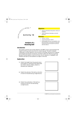 Activity 10 Analysis of a Bouncing Ball
