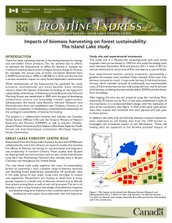 Impacts of biomass harvesting on forest sustainability:The Island