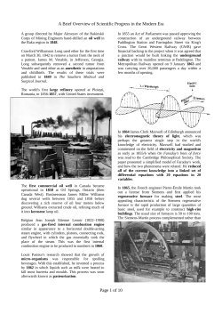 A Brief Overview of Scientific Progress in the Modern Era