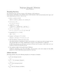 Improper Integrals: Solutions