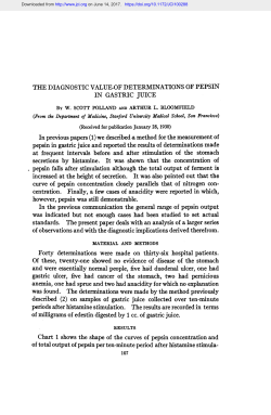 IN GASTRIC JUICE pepsin falls after stimulation although the